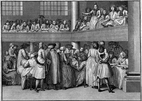 A lively Quaker Meetinghouse in the 17th CEntury