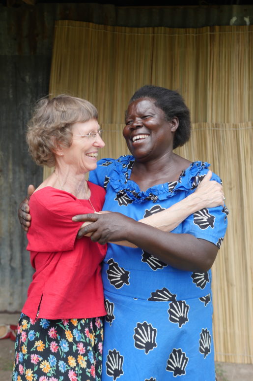 Jackie Stillwell with Margaret Adhiambo Dodo, a member of the Wan’g Bondo Women's Group in Kisumu, Kenya.